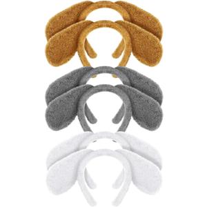 Zhanmai 6 Pcs Puppy Dog Ears Headband Animals Ears Headband Dog Cosplay Costumes for Christmas Carnival Party Accessories