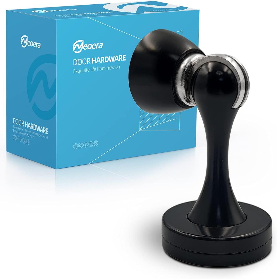 Neoera Magnetic Door StopMatte Black Color Door Stopper Strong Magnetic Door Catch for Hold Door Open, Anti-Rust, Heavy Duty for Various Door Types, Wall & Floor Mount 1Pack Neoera Magnetic Door StopMatte Black Color Door Stopper Strong Magnetic Door Catch for Hold Door Open, Anti-Rust, Heavy Duty for Various Door Types, Wall & Floor Mount 1Pack