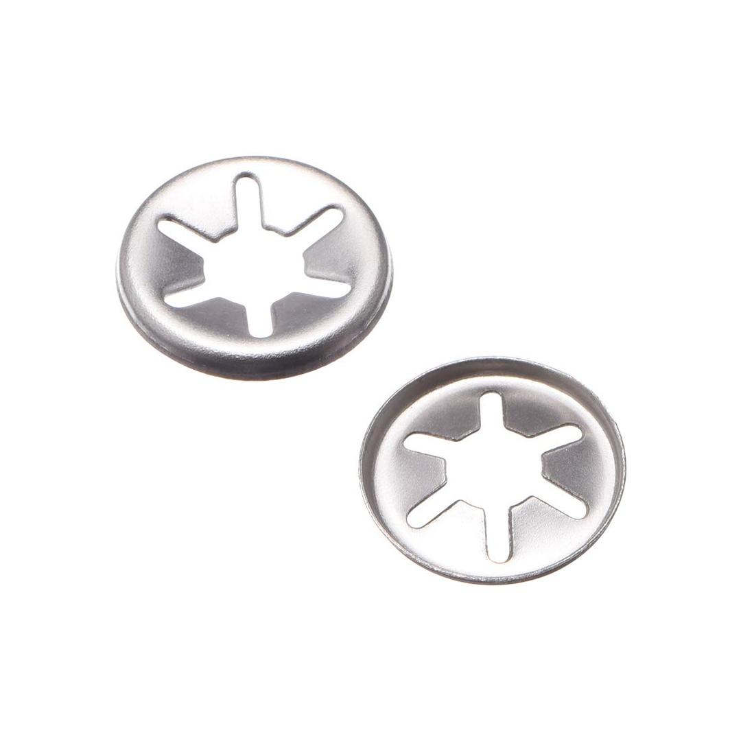 uxcell Internal Tooth Washers M6 x 15mm Stainless Steel Push on Washer ing Clips Fastener 100pcs