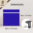8PCS Laser Engraving ABS Double Color Plastic Sheets, 11.8" x 11.8" x 0.05" Engravable Blanks for Custom Name Badges, Signs, Retail Logos, DIY Crafts (Blue/White)