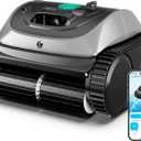 WYBOT C1 Robotic Pool Vacuum for Inground Pools, 150min Runtime Cordless Pool Cleaner, 4-in-1 Wall & Waterline Cleaning Up to 1,614Sq.ft, Smart Navigation, App Support (Gray) (Gray)