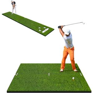Dual-Mode Golf Hitting Practice Mat 1.2in Indoor Outdoor Putting Mats Turf, 6FTx4FT, 1.2"