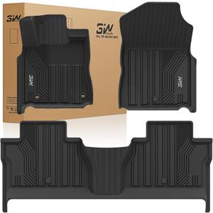 3W Floor Mats for Toyota Tundra 2014-2021 CrewMax Cab, TPE All Weather