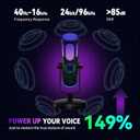 PUPGSIS Gaming Microphone for PC, Noise Cancellation Condenser Mic with RGB Lights, Mute, Monitoring, Pop Filter, Desktop-Mic for Streaming/Podcasting/Recording/Gaming Equipment, Plug & Play-Black