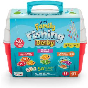 Chuckle & Roar Family Fishing Derby Learn While You Play Game, 15 X 9 X 0.1 Inches