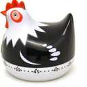 Cute Chicken-Shaped Kitchen Timer  60-Minute Mechanical Timer for Cooking, Baking, and Meal Prep (Black)