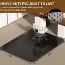 Black Office Chair Mat for Carpet, Heavy Duty Low Pile Mat with Cleats | 48"x60" Plastic Floor Mat for Gaming Chair, Computer Desk & Smooth Rolling on Low Pile Carpet