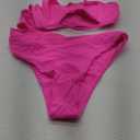 SUUKSESS Women Cutout Bikini Sets Push Up High Waisted Swimsuits 2 Piece (M(4-6), Hot Pink)