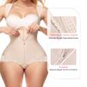 PJCBTR Fajas Colombianas Moldeadoras Faja Colombiana Tummy Control Body Shaper Tummy Control Bodysuit Shapewear Para Mujeres Full Body Waist Trainer for Women (Beige, L)
