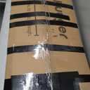 Huuger Computer Desk with 6 Drawers, Office Desk with Shelves, Reversible Gaming Desk, Corner Desk with Storage, Work for Home Office, Study, Living Room, 47inch, Rustic Brown