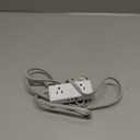 Flat Extension Cord 6 feet, Flat Plug Power Strip, 4 Widely Outlets with 3 USB Ports (2 USB C), 3 Side Outlet Extender with Extension Cord with Multiple Outlets for Home, Office, Dorm Room Essentials (White)