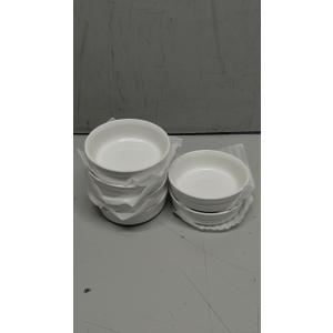 Selamica Ceramic Soy Sauce Dish, Dipping Bowls Set of 6, 4.5 Inch Pinch Bowls for Dip, Side Dish, Condiments, Sushi, Set of 6, White