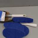 Qaestfy Shower Bathtub Tub Tile Scrubber Cleaning Brush with 51'' Handle, 5 Non-Scratch Scouring Pads, Adjustable Long Handled Scrub Brush for Cleaning Shower Bathroom Vessel Sinks Toilet Wall Floor