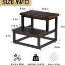 SZLHANJZ Step Stool, Multi Purpose Step Stools for Kids Adults, Round Corner Bed Step Stools for High Beds, Dog Steps Portable Stepping Stool for Bedroom Kitchen, Load 500 LB, Rustic, 15.8"D x 15.8"W x 13"H