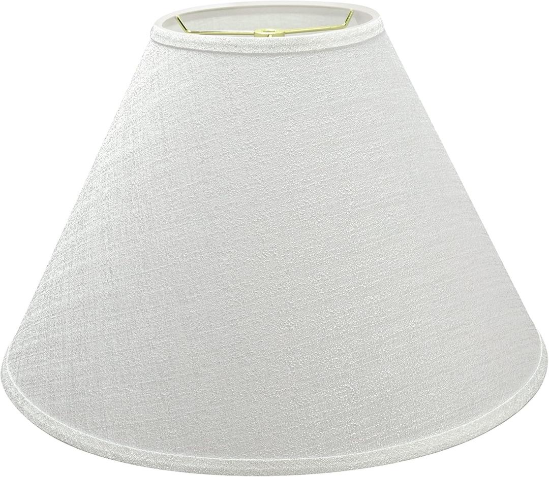 Aspen Creative Transitional Hardback Empire Shaped Spider Construction Lamp Shade, 18" wide (7" x 18" x 12 1/2"), Off White