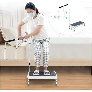 Bed Step Stool with Rail for High Beds Adults Elderly Bedside Assist Step Up Foot Stool with Handle Medical Bed Stairs Helper Stepping Stool with Handrail Bed Railing Handicap Wide Step Ramp - 400lb (21.7"W x 48.8"H)