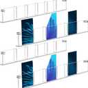 4 Pack Acrylic Brochure Holder Wall Mount 6 Pockets Brochure Holder Wall Mount Magazine Rack Clear Bookshelf Literature Storage Rack Pamphlet Display for Waiting, Living Room, Office Pamphlet Display