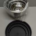 LIANYU Mixing Bowls with Lids Set of 3, Large & Small Stainless Steel Nesting Metal Bowls for Kitchen Storage, Dishwasher Safe, Size 1.5QT & 3QT & 4.6QT, Black