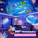 One Fire Dinosaur Night Light Projector, with 15 Films & Bluetooth Music and Remote-Controlled Dino Night Light, Rechargeable Star Projector for Kids, Dino Decor Dinosaur Gifts for Boys.