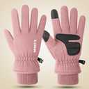 FGSS Winter Warm Gloves for Women - Soft Polar Fleece Mittens Elastic Cuff Fashionable Touchscreen Cycling Gloves Cold Weather