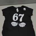 Six Seven 6 7 Funny 67 Gen Alpha Slang 6-7 Meme School T-Shirt XS