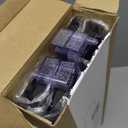 Mahjong Racks with Pushers, Anti-Slip Design Clear All-in-One Mahjong Racks and Pushers - Modern American Mahjong Tile Racks Set of 4 (Bling Purple)