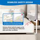 PNXDFC 3-Piece King Size Bed Rails for Toddlers, with Headboard Rod -Height Adjustable Baby' Safety Bed Rails Guard for King Size Bed(3Pack 78.7"x78.7"x74.8"-Gray)