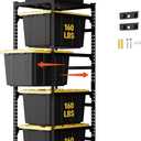 DYNALOAD 740lb 27 Gallon Tote Storage Rack, Heavy Duty 5-Tier Bin Organizer
