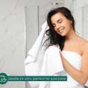 10 x White Bath Towels (Pack of 12, 22x44 Inches) - Economy, Lightweight, Quick Drying - Bulk Sets for Commercial Uses, Gym, Salon, Spa & Hair