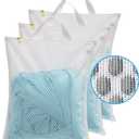TENRAI Laundry Bag Mesh Wash BagUse YKK ZipperTote Bag Bathroom Hanging, Bra Fine Mesh Wash Bag for Underwear 3 Bags3M Cellular Mesh