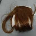 ORIGEN Clip in Bangs Real Human Hair Clip on Wispy Bangs Fringe with Temples Hairpieces Fake Front Bangs Extensions for Women Medium Brown Hair Color