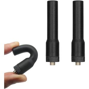 2.7 inch Mini Soft Whip SMA-Female Ham Radio Antenna Dual Band VHF UHF Antenna Compatible with Kenwood and Compatible with baofeng Radio UV-5R UV-82 Two-Way Radio