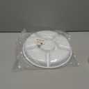 Plasticpro 6 Sectional Round Plastic Serving Tray/ Platter (2, White)