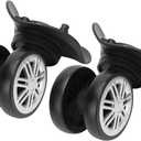 1 Pair Luggage Wheels Replacement 360 Swivel Suitcase Carrier Wheels Double Row Mute Wheels Universal Accessories for Luggage Suitcase Trolley