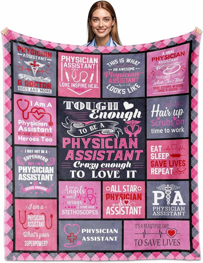 Physician Assistant Gifts for Women, PA Gifts for Women, Physician Assistants Blanket 60"X50", Physician' Assistants Graduation Gift