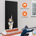 Magnetic Thermal Insulated Door Curtain for 36"x 82" Doors, Heavy-Duty Oxford Fabric Door Cover for Heat Insulation, Magnetic Closure Blanket for Doorway to Keep Warm in Winter Cool in Summer