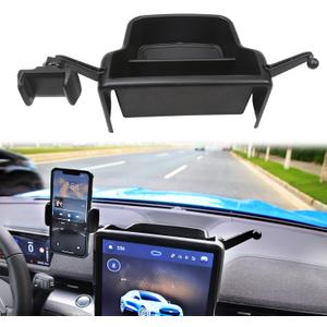 Z8 for Mustang Mach-E 2021 2022 2023 Center Console Organizer Storage Tray Box with Phone Holder Ford Dashboard Organizer Accessories