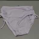 Women Full Coverage Bikini Bottoms - Mid Rise Bathing Suit Swim Bottom Swimsuit Swimwear (Small, White)