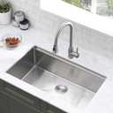 25 Undermount Kitchen Sink Workstation-Wesliv 25x19 Inch Stainless Steel Undermount Kitchen Sinks Workstation 16 Gauge Single Bowl Deep Sink with Cutting Board