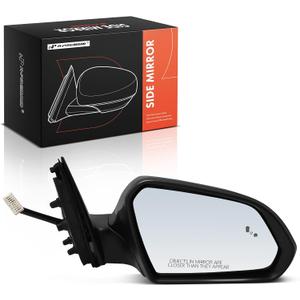 A-Premium Passenger Side Power Door Mirror - Compatible with Hyundai Sonata 2018-2019 - Non-Heated Manual Folding Black Outside Rear View Mirror w/Blind Spot Detection - Replace# 87620C2580