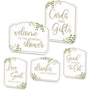 Lillian Rose Botanical Greenery Bridal Shower Sign Set