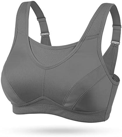 Wingslove High Impact Sports Bras for Women Plus Size Non Padded Wirefree Workout Bra Bounce Control,34D