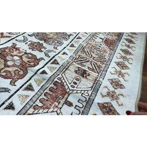 6x9 Area Rugs for Living Room,Large Washable Rug,Blue
Rugs for Bedroom,Dining Room,Office,Low Pile,Soft, Vintage Rug,Stain Resistant Indoor Carpet,Non Slip,Home Decor