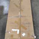 Tribesigns 55.12 in. White Wood Reception Desk 7-Color LED Lights Modern Front Desk Counter Checkout Counter Lobby Retail