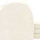 IPYNBAP Chair Cushions for Dining Chairs, Kitchen Chair Cushions, 16'' x 16'' x 2'', Non Slip Indoor Seat Cushions, Chair Pads for Dining Chairs with Ties & Removable Cover, Set of 4, Beige, 4 Count