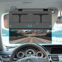 NAZZO Polarized Sun Visor Extender for Car, Car Visor Extender Attachment Sun Blocker, Anti-Glare Removable PC Lens to Expand Sunshade for Safe Driving, Grey (Gray)