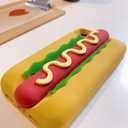 Kawaii Phone Cases Compatible with iPhone 12 Pro Max,Cute Cartoon Food Hot Dog Hamburger Women Girls 3D Soft Silicone Shockproof Cover for iPhone 12 Pro Max