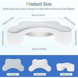 Wattne Side Sleeper Pillows with Arm Holes
