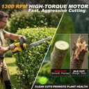 22" Cordless Hedge Trimmer for DeWalt 20V Max Battery (Tool Only), 4.2Lbs Lightweight Bush Trimmer with Dual-Action Blade & Reduced Vibration, 3/5" Cut Capacity Shrub Clippers for Yard