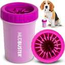 Dexas MudBuster Medium Dog Paw Cleaner in Fuchsia - Fits 1.5"-2.5" Wide Paws, Portable Paw Washer for Muddy Paws, Dog Paw Cleaning Cup with Gentle Silicone Bristles, Quick Clean Pet Paw Washer